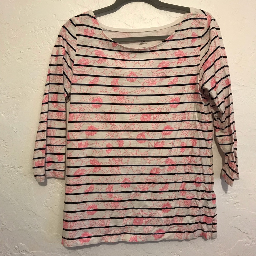 EUC Merona Striped Boat Neck